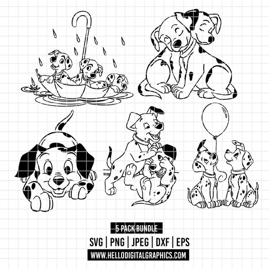 COD2175 - Dalmatian svg, dog svg, dalmatian cut file, puppy outline svg, disney svg