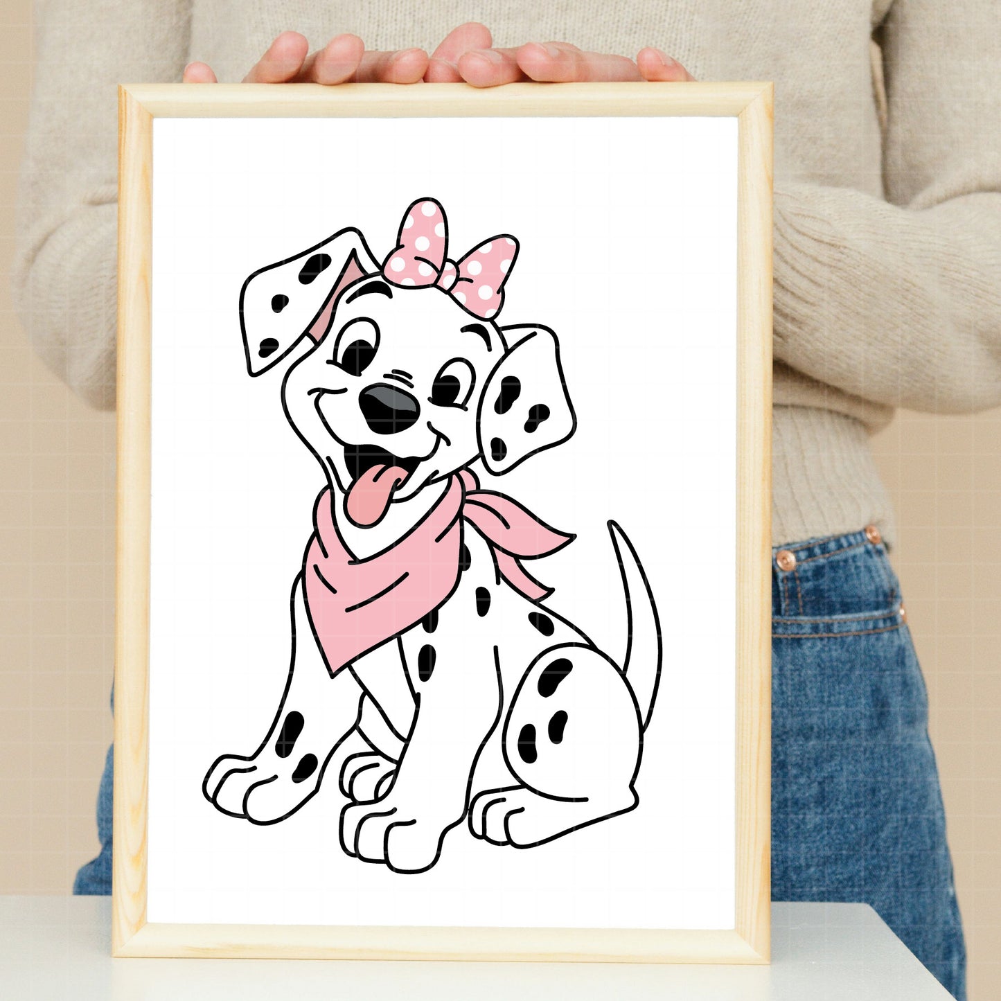 COD2178 - Dalmatian svg, dog svg, dalmatian cut file, puppy outline svg, disney svg