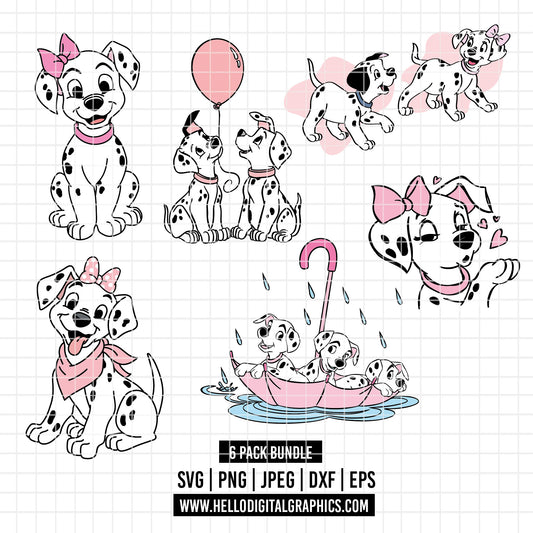 COD2178 - Dalmatian svg, dog svg, dalmatian cut file, puppy outline svg, disney svg