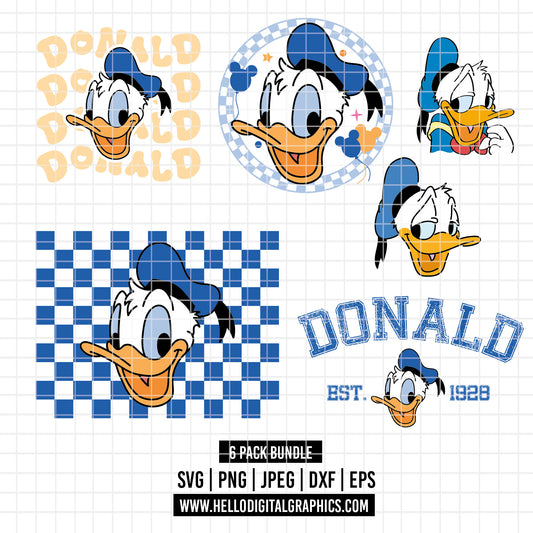 COD2180 - Donald Svg, Retro Donald Svg, Magical Kingdom Svg, Png File For Sublimation