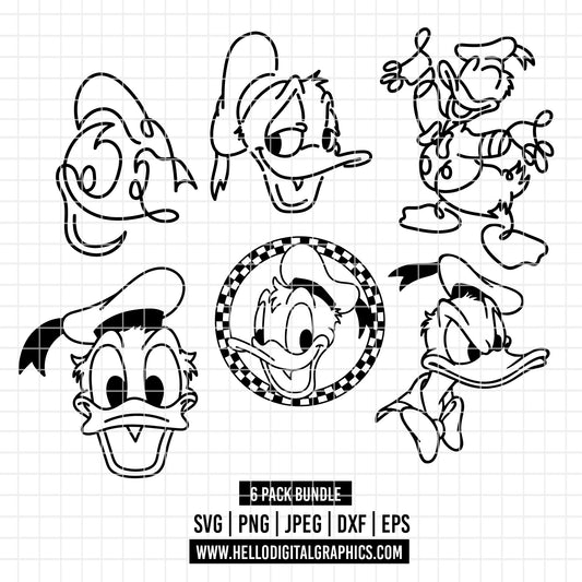 COD2181 - Donald Svg, Retro Donald Svg, Magical Kingdom Svg, Png File For Sublimation