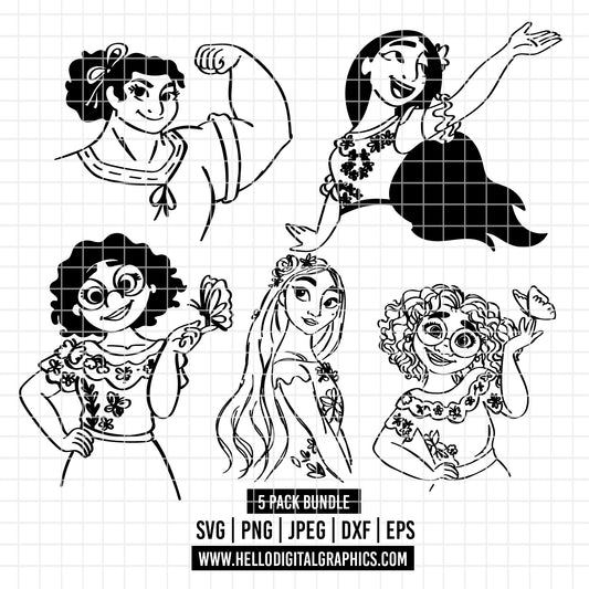 COD2187 - Isabela Madrigal PNG, Isabela Madrigal svg, sublimation PNG, Encanto iron on, Coloring Pages svg