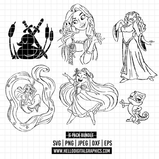 COD2188 - Tangled svg, tangled princess svg, rapunzel svg, Rapunzel svg, disney svg, cutting files for cricut