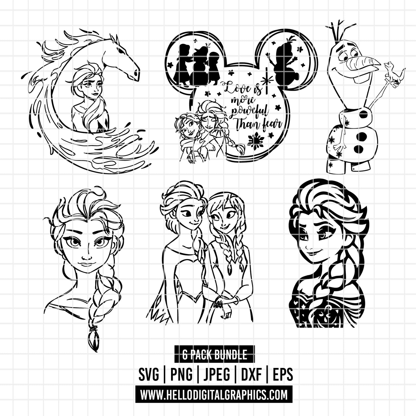 COD2193 - Frozen svg, Elsa svg, Anna svg, Winter elsa cut files for cricut silhouette, Princess svg, Disney svg