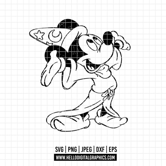 COD2208- Mickey mouse fantasy svg, Mickey Svg, Disney svg, Magical svg, Mickey sketch svg