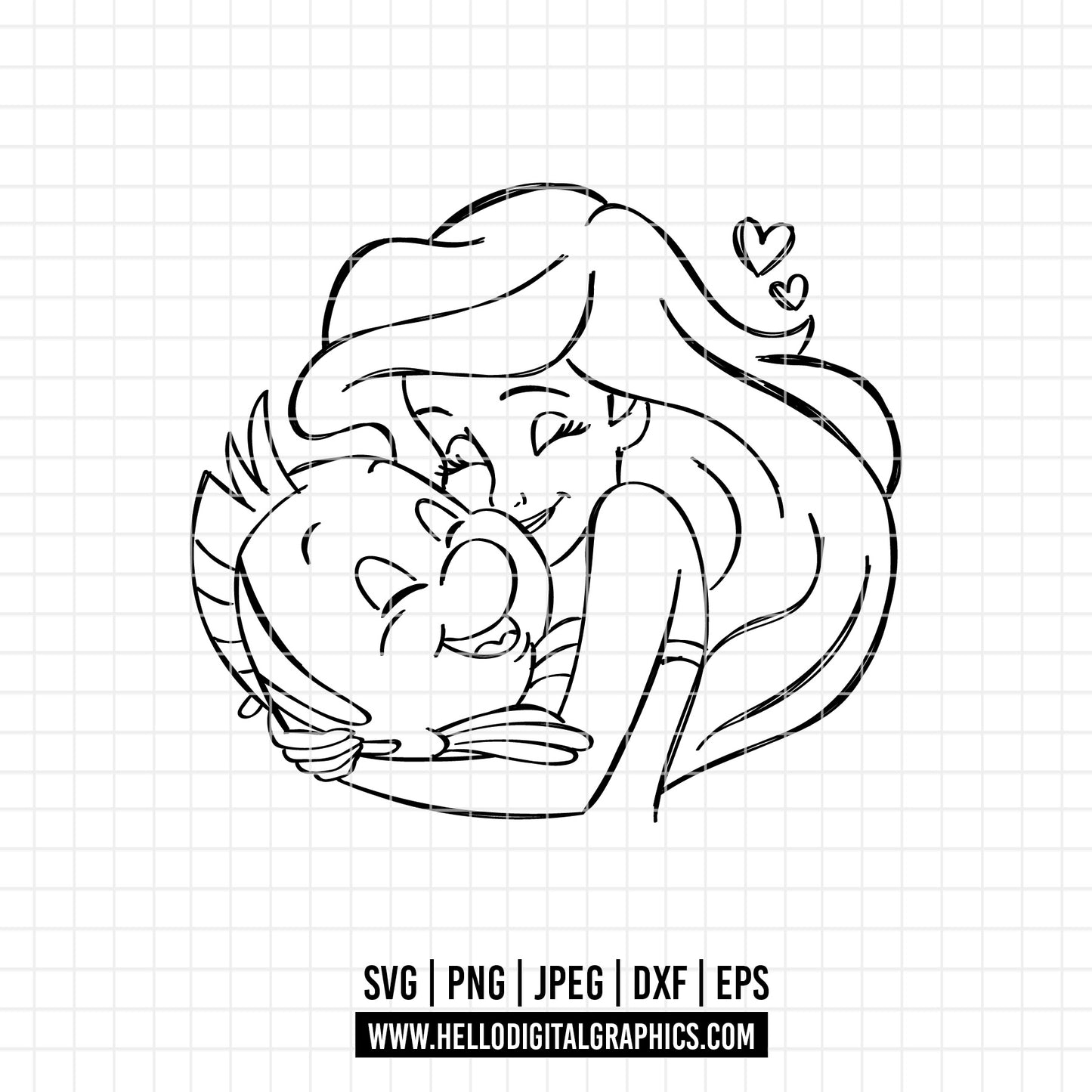 COD2210- Little Mermaid svg, Ariel svg, Princess svg, disney svg, Cricut, Silhouette