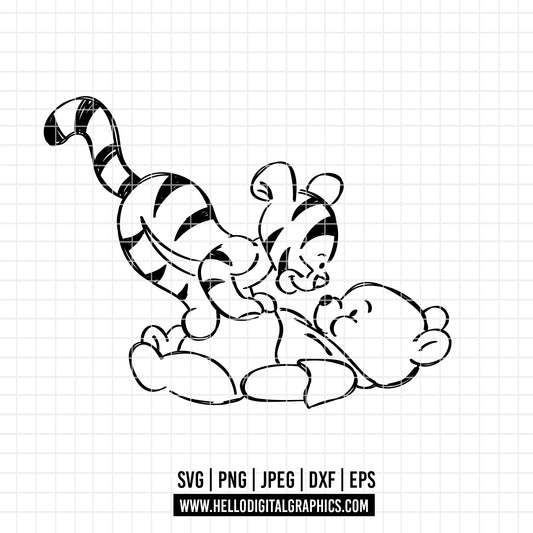 COD2213 - Winnie the pooh svg, Igor svg, Winnie The Pooh With Balloon, Pooh Party Supplies