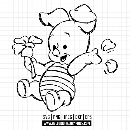 COD2216- Piglet and pooh svg, Winnie the pooh svg, disney svg