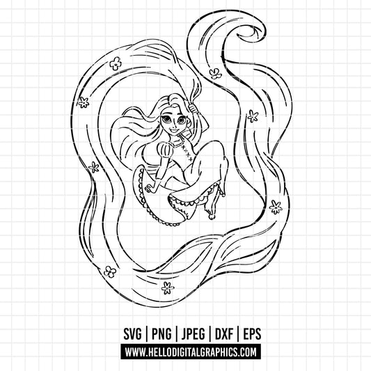 COD2227 - Tangled svg, tangled princess svg, Sun SVG, Sun Cut File, rapunzel svg, Rapunzel svg, disney svg, cutting files for cricut
