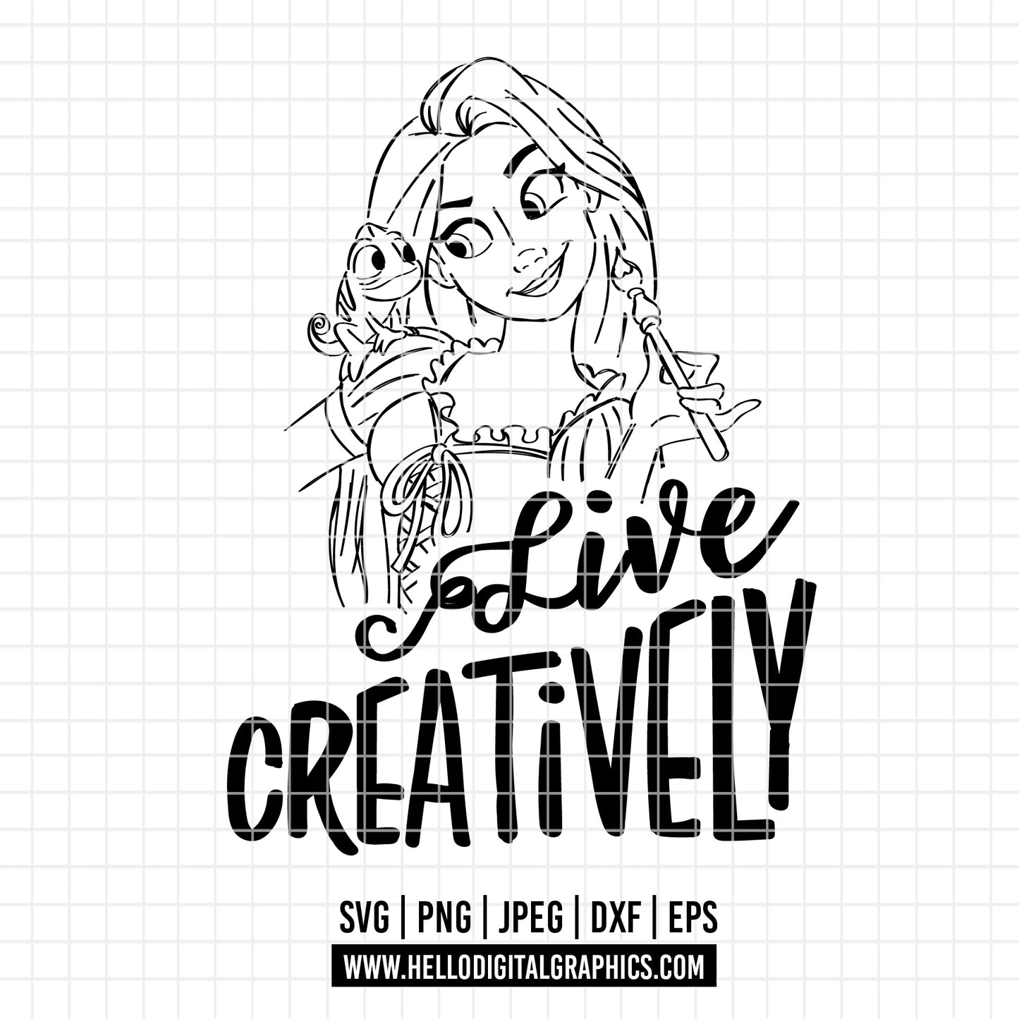 COD2236 - Tangled svg, tangled princess svg, live creatively svg, rapunzel svg, Rapunzel svg, disney svg, cutting files for cricut