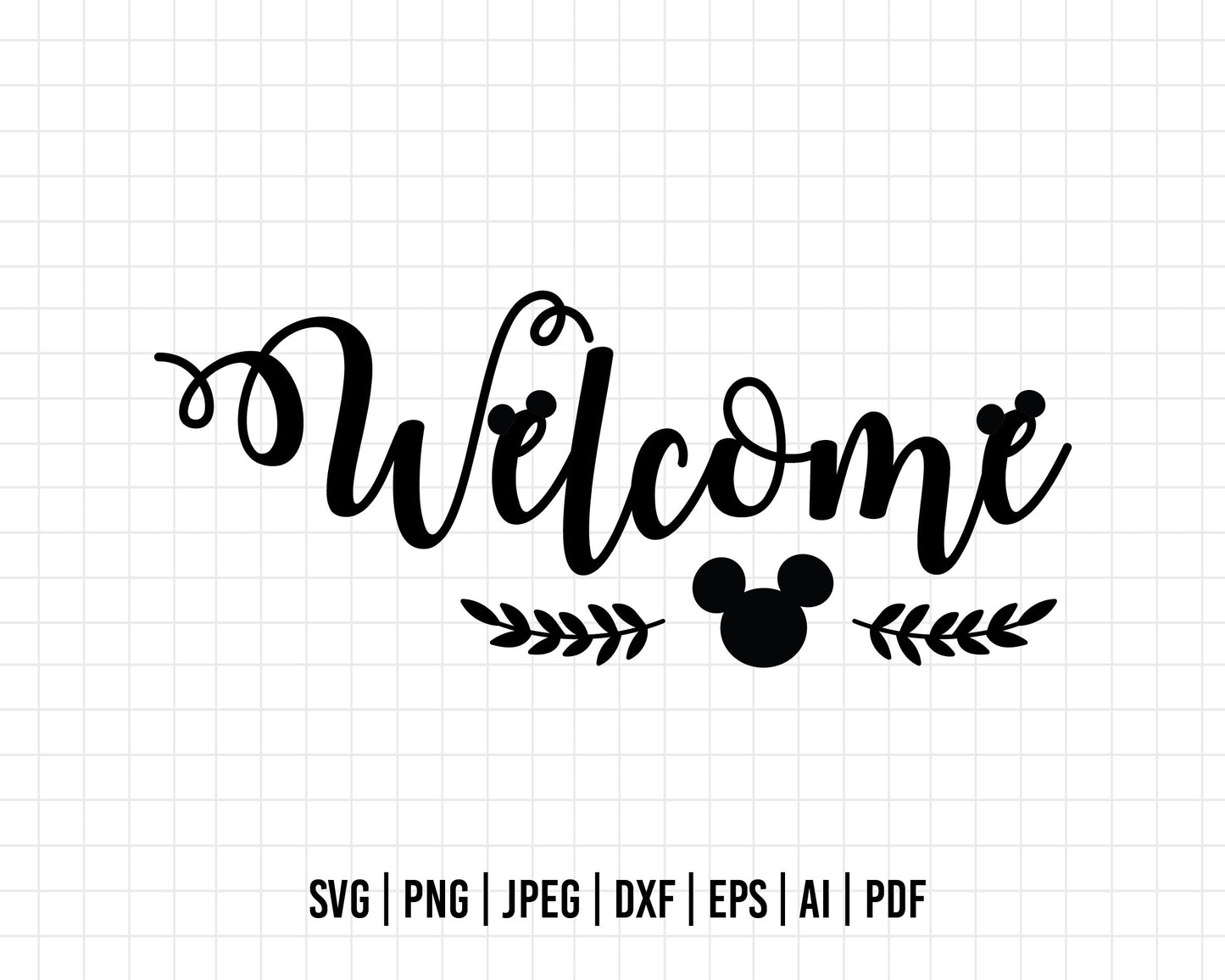 COD224- Welcome svg, Disney welcome svg, Mickey mouse svg, Disney svg