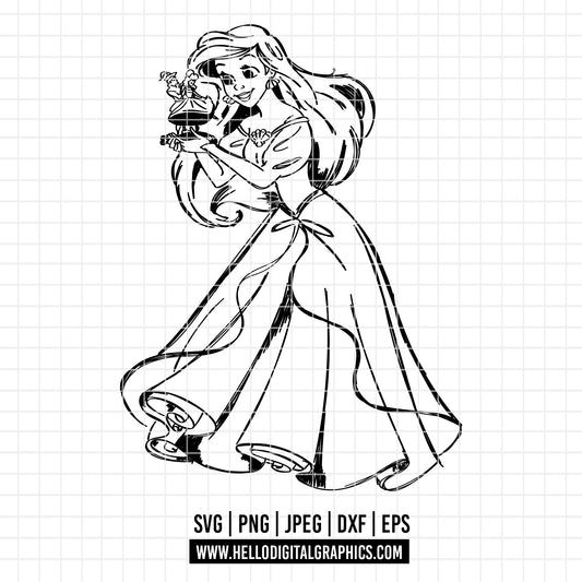 COD2251 - Little Mermaid svg, Ariel svg, Princess svg, disney svg, Cricut, Silhouette