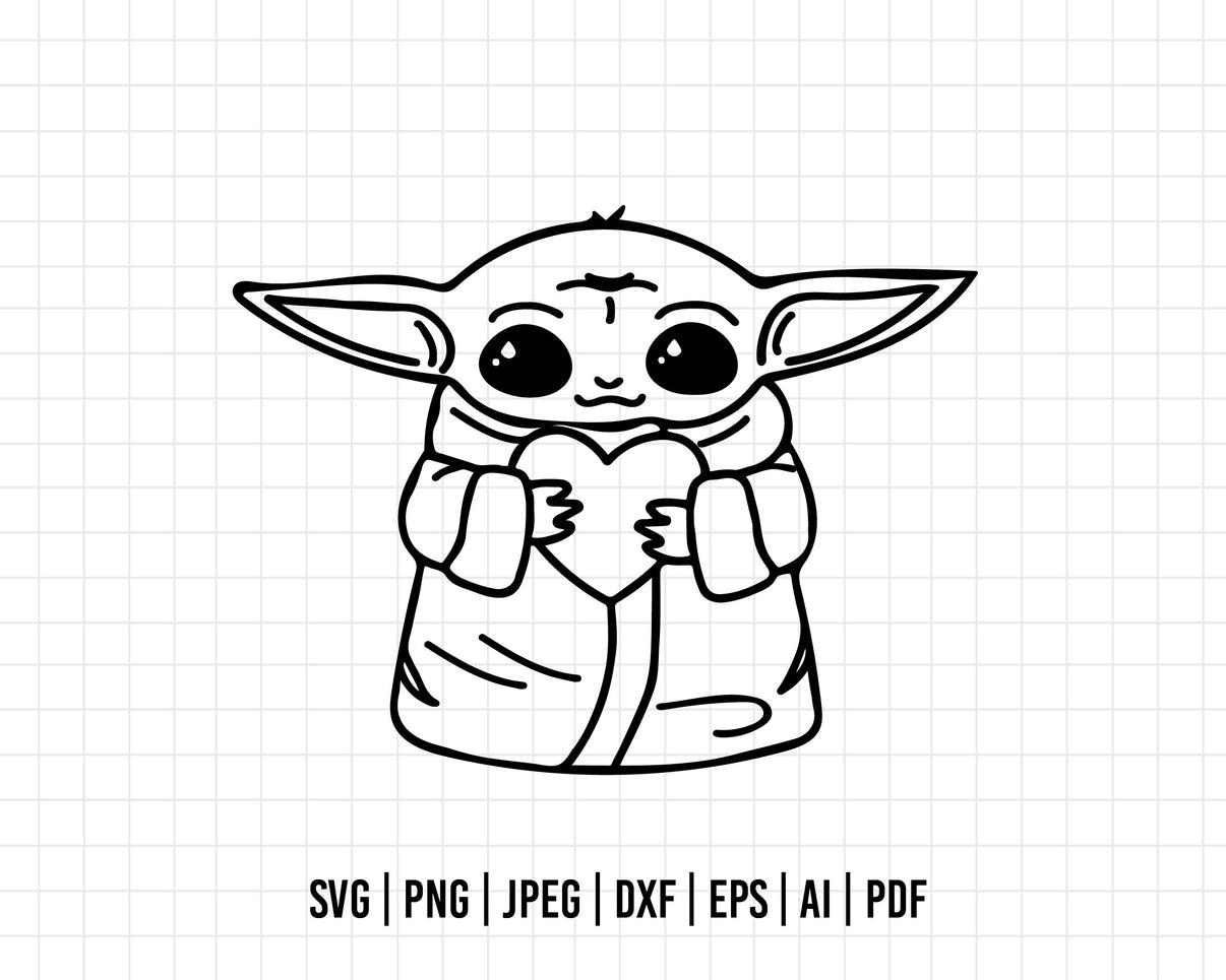 COD230- Yoda svg, baby yoda svg, Star Wars svg, Darth Vader Silhouette ...