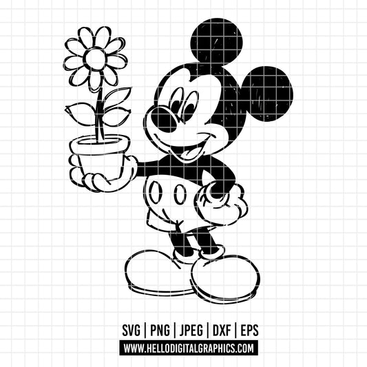 COD2303 - Mickey sketch svg, Mickey outline Svg, Disney svg, Magical svg, Mickey face svg