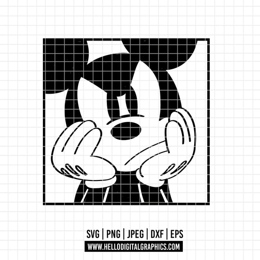 COD2304 - Mickey sketch svg, Mickey outline Svg, Disney svg, Magical svg, Mickey face svg
