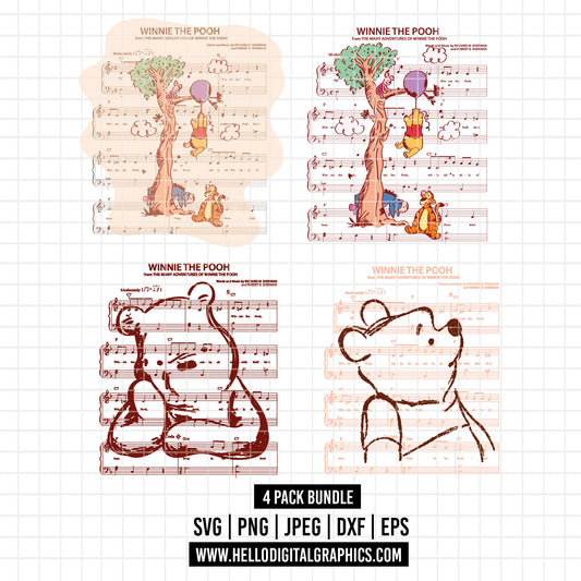 COD2338 - Winnie the Pooh svg, pooh png, classic winnie the pooh svg, baby shower svg, pooh party