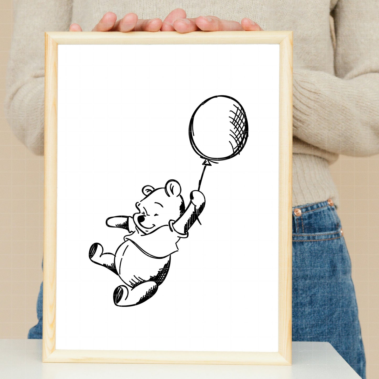 COD2339 - Winnie the Pooh svg, pooh png, classic winnie the pooh svg, baby shower svg, pooh party