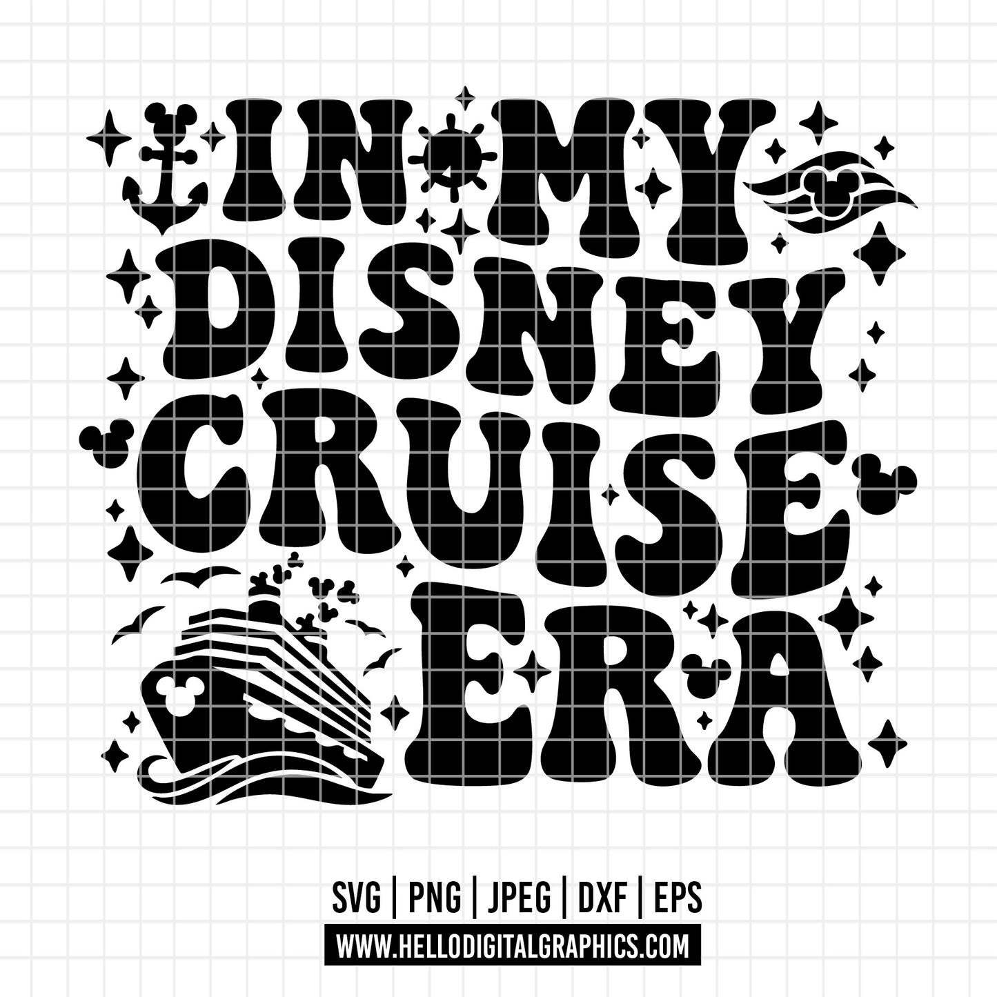COD2357- In my disney cruise era svg, Cruise SVG, Mickey Cruise PNG Clipart,  Cruise ship svg, Mouse Cruise Ship