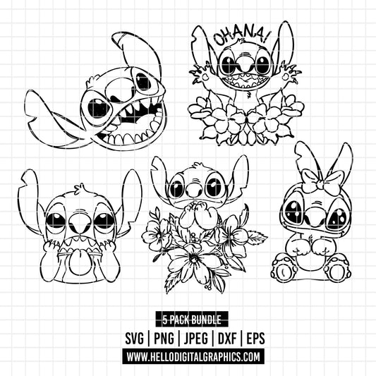 COD2383 - Lilo svg, Ohana svg, Stitch svg, Disney svg, Cricut, Silhouette, Ohana means family svg