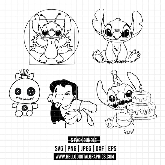 COD2384 - Lilo svg, Ohana svg, Stitch svg, Disney svg, Cricut, Silhouette, Ohana means family svg