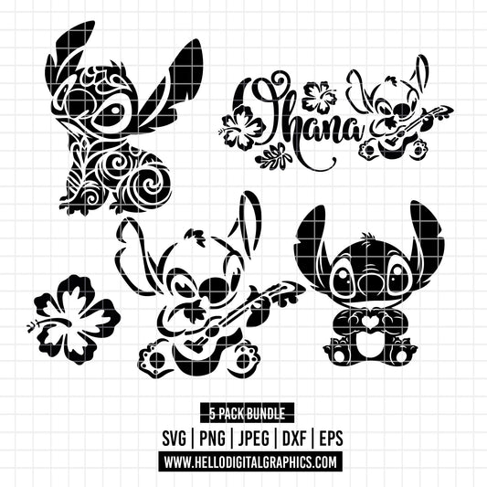 COD2385 - Lilo svg, Ohana svg, Stitch svg, Disney svg, Cricut, Silhouette, Ohana means family svg