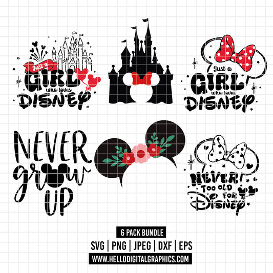 COD2397 - Castle svg, disney castle svg, disney svg, tinker bell svg, cricut, silhouette