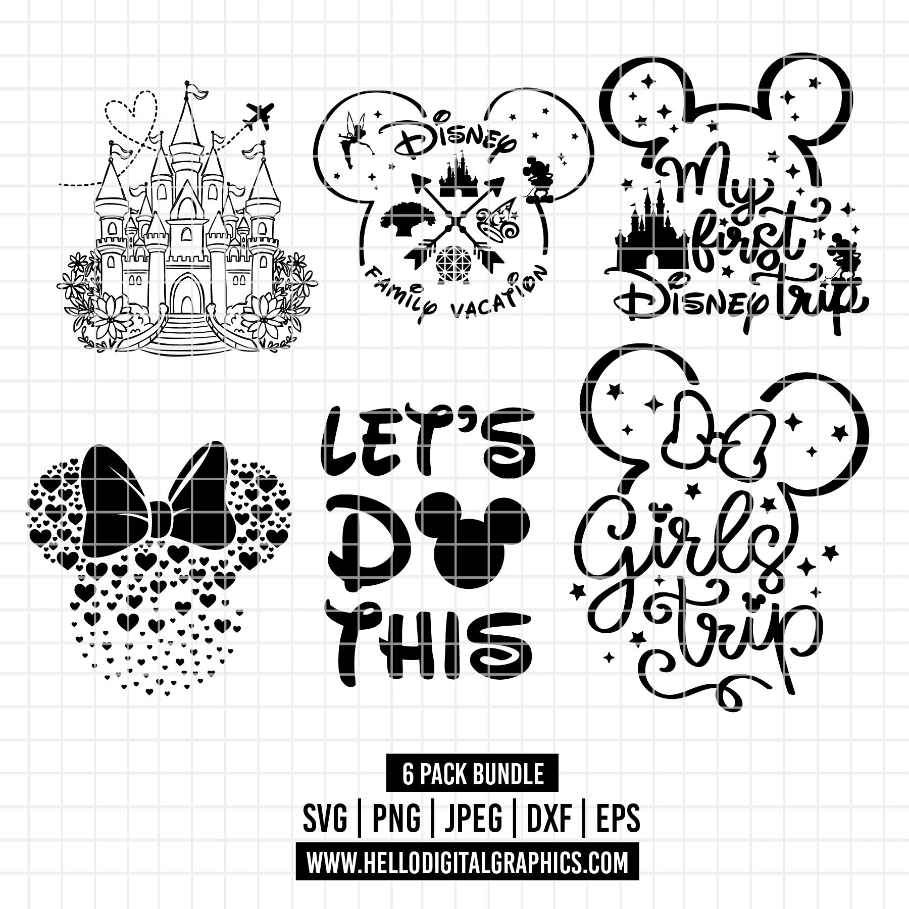 COD2398 - Castle svg, disney castle svg, disney svg, tinker bell svg ...