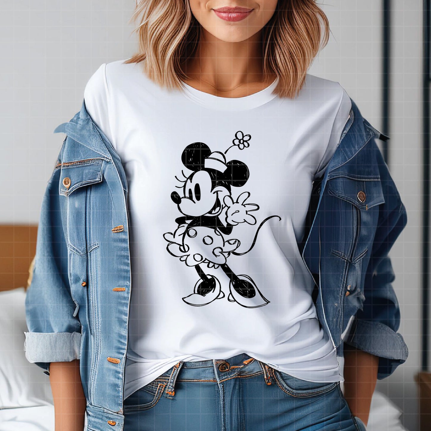 COD2409 -  Minnie mouse svg, Disney svg, minnie svg, Silhouette, Cricut, minnie dtf