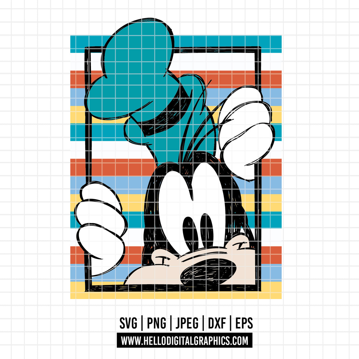 COD2427 - Goofy svg, Disney svg, mickey svg, minnie svg, Silhouette, C ...