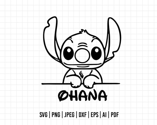 COD244- Ohana svg, Stitch svg, Disney svg, Cricut, Silhouette, Ohana means family svg