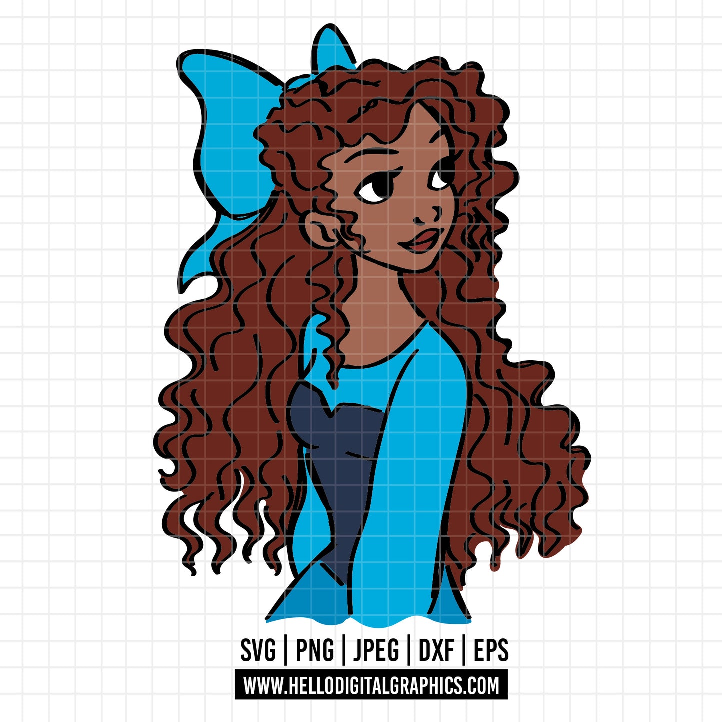 COD2441- The little mermaid african american , black ariel princess SVG, African Mermaid PNG Files, Little Mermaid 2023 PNG, African Girl Magic, African Girl Mermaid Png