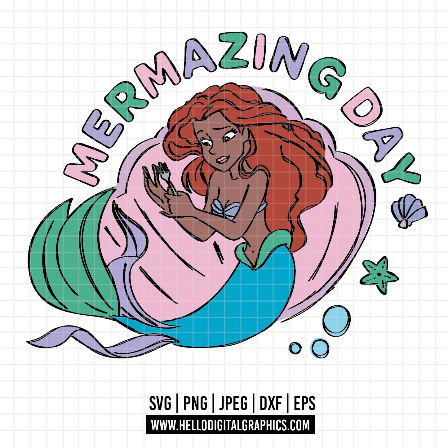 COD2445- The little mermaid african american , black ariel princess SVG, African Mermaid PNG Files, Little Mermaid 2023 PNG, African Girl Magic, African Girl Mermaid Png