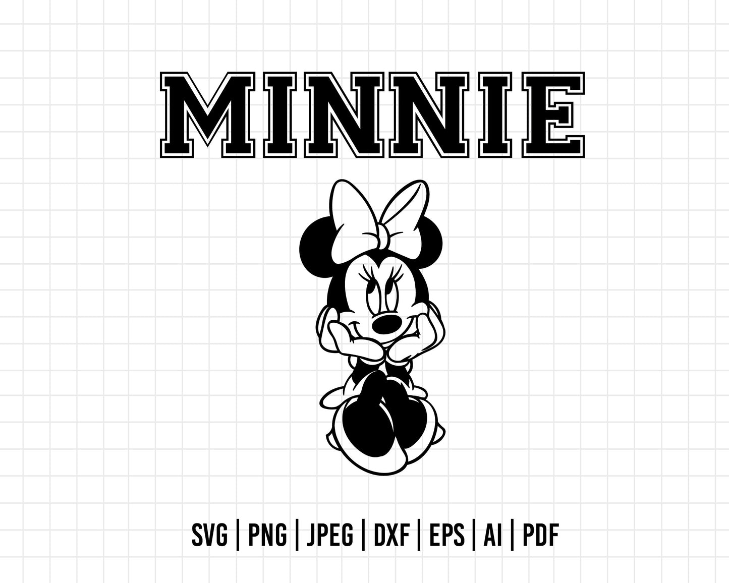 COD247- Minnie mouse svg, Minnie Svg, Disney svg, Magical svg, Minnie face svg