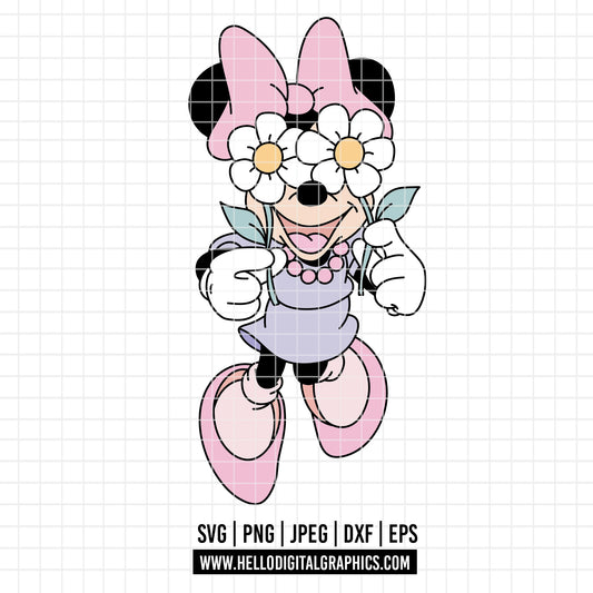 COD2473 - Minnie svg, Spring svg, Disney svg, disneyland t shirt svg, Disney svg, Silhouette, Cricut