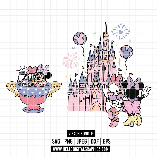 COD2477 - Besties svg, Minnie and daisy svg, Disney svg, disneyland t shirt svg, Disney svg, Minnie mermaid svg