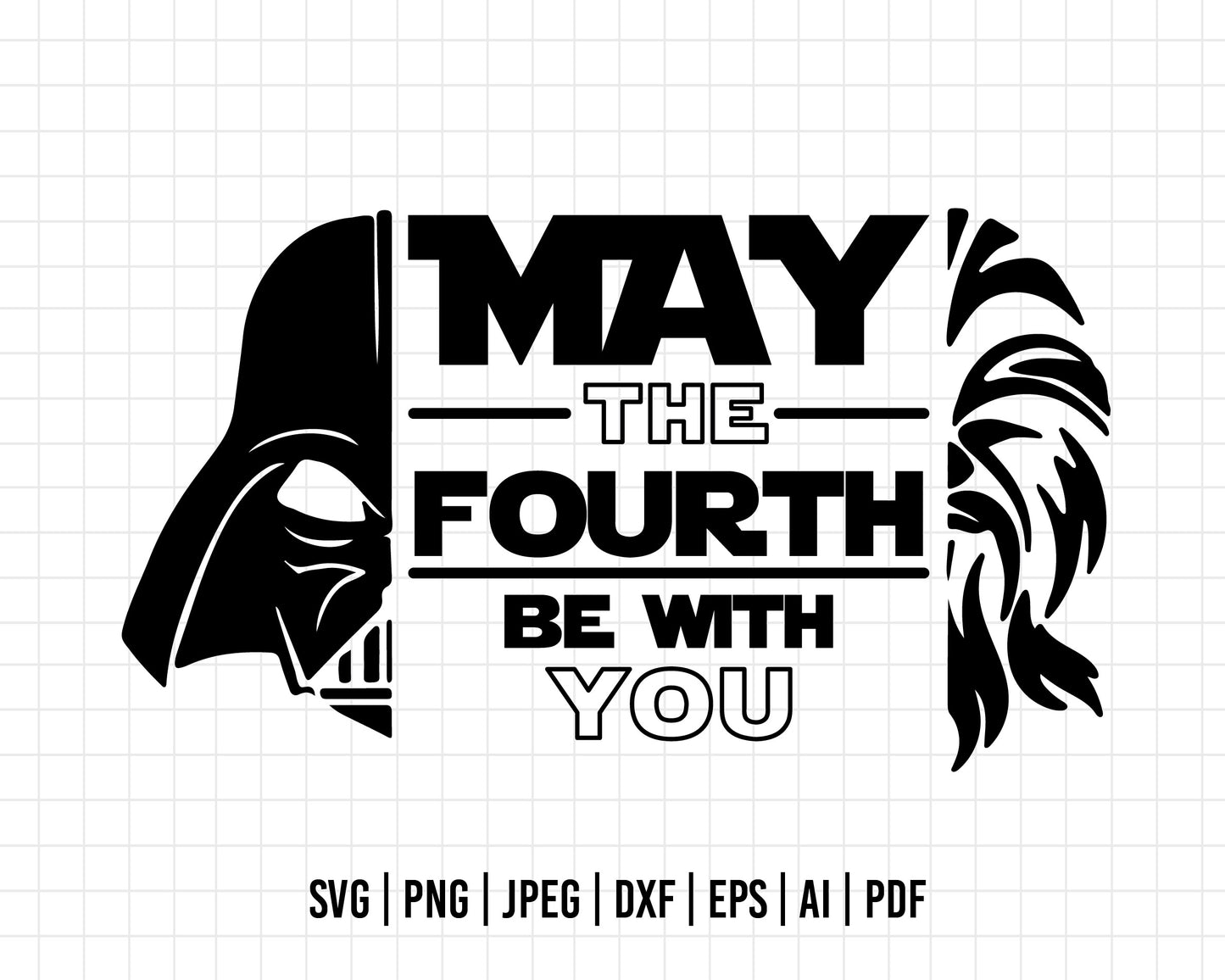 COD255- May the fourth be with you svg, Star Wars svg, Darth Vader svg, Star Wars quote svg