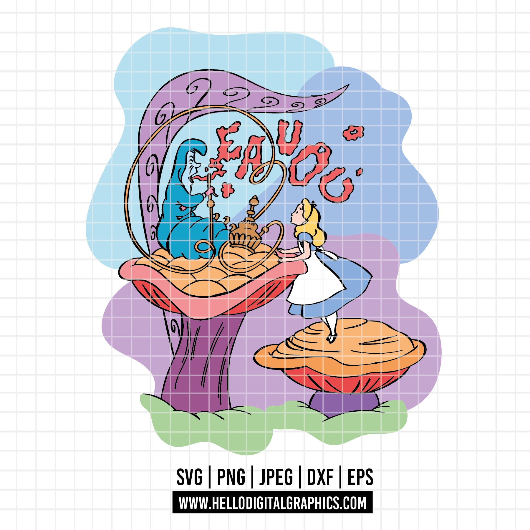 Alice Falling Svg COD2572 - Alice in wonderland svg, Alice sketch svg, disney svg, Silho ...