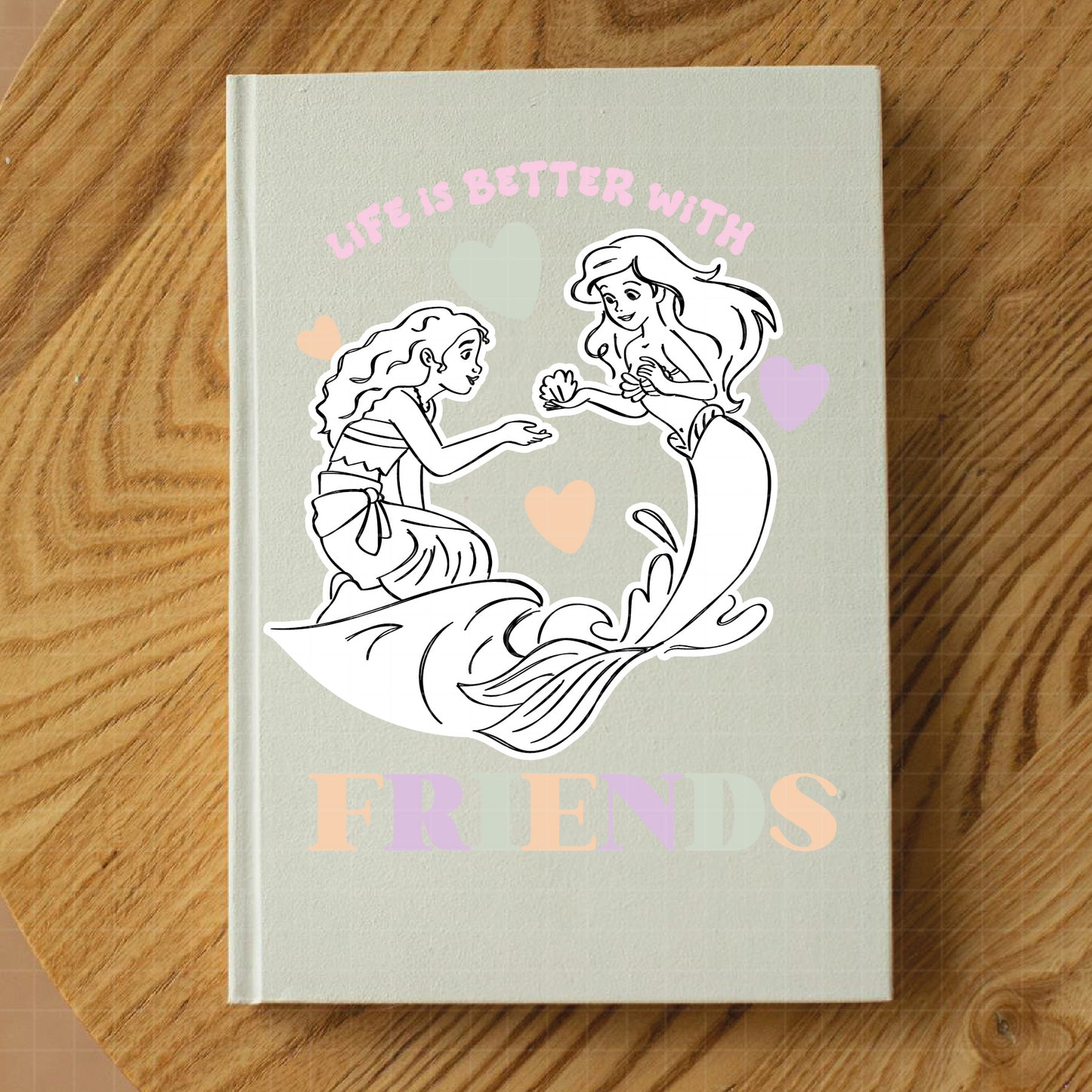 COD2621 -  Life is better with friends svg, Princess svg, Disney Princess sketch vector, Jasmin svg, moana svg, Little mermaid  svg, belle svg