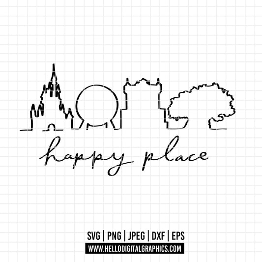 COD2667 - Happy place svg, Happy Disney Park svg, Family Trip svg, Vacay Mode Svg, mickey svg, family svg