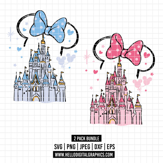 COD2668 - Castle svg, disney castle svg, disney svg, tinker bell svg, cricut, silhouette