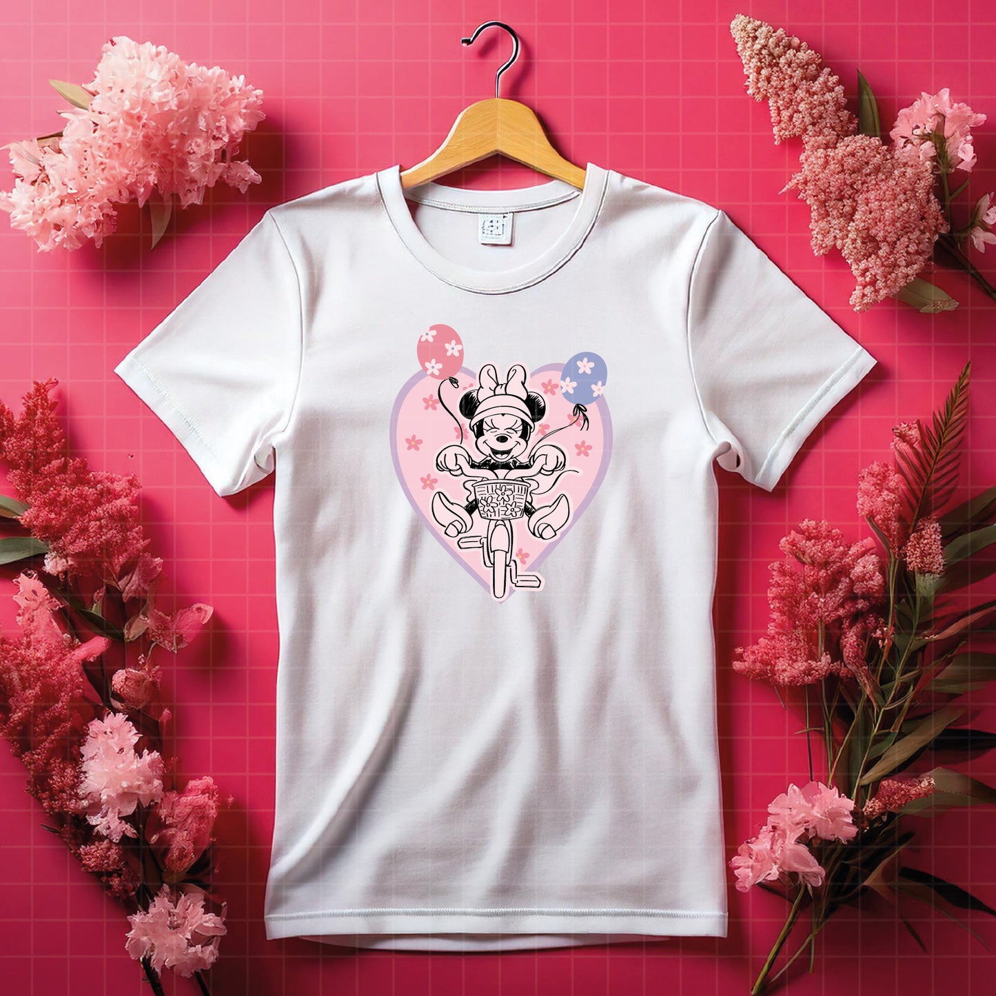 COD2684 - Minnie riding a bike svg, Minnie svg, Spring svg, Disney svg, disneyland t shirt svg, Disney svg, Silhouette, Cricut