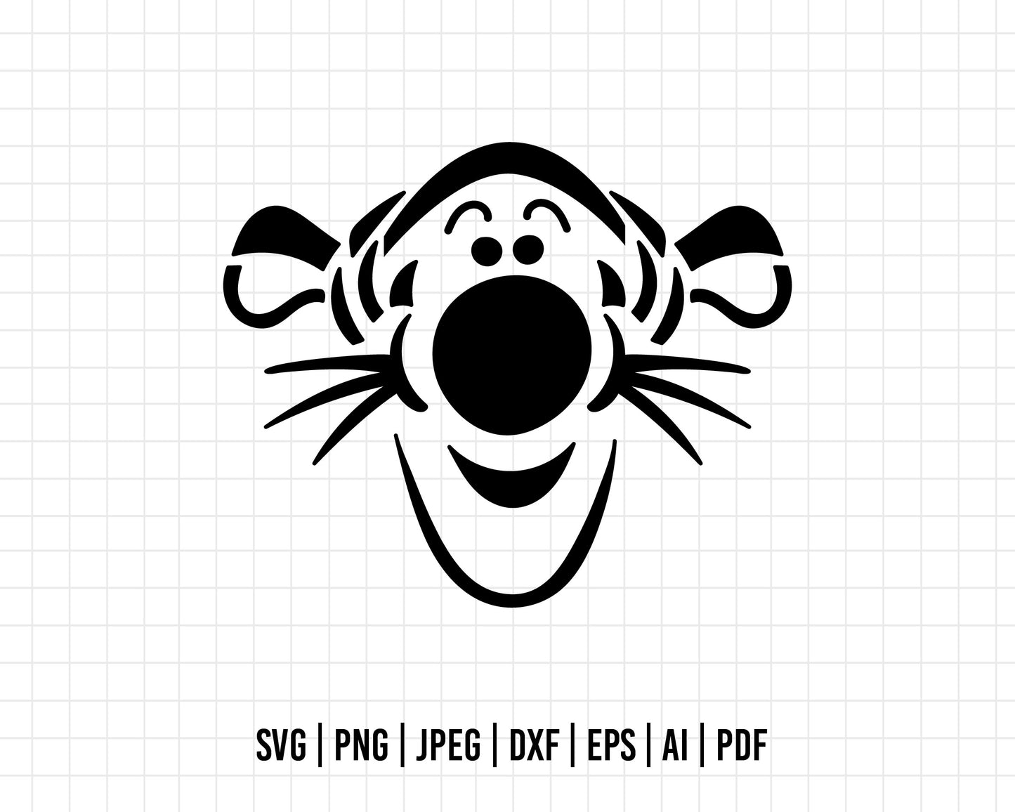 COD273- Tiger svg, Winnie the pooh svg, tiger face svg, disney svg, Po ...