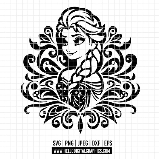 COD2828 - Frozen svg, Elsa svg, Anna svg, Winter elsa cut files for cricut silhouette, Princess svg, Disney svg