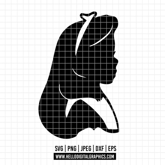 COD2829 - Alice in wonderland svg, Alice sketch svg, disney svg, Silhouette, Cricut
