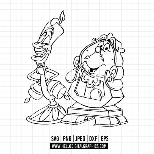 COD2838 - Beauty and the beast svg, bella svg, beast svg, outline svg, cricut, silhouette,Disney svg