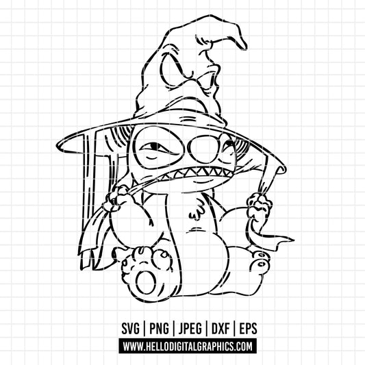 COD2842 - Stitch Potter svg, Lilo and stitch svg, Harry Potter svg, Magic svg, Magic Wizard Svg, Svg for Shirts