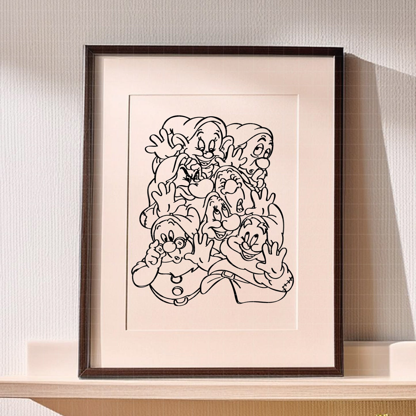 COD2843 -Snow White png, Princess png, Snow White and the Seven Dwarfs png, outline png, disney png