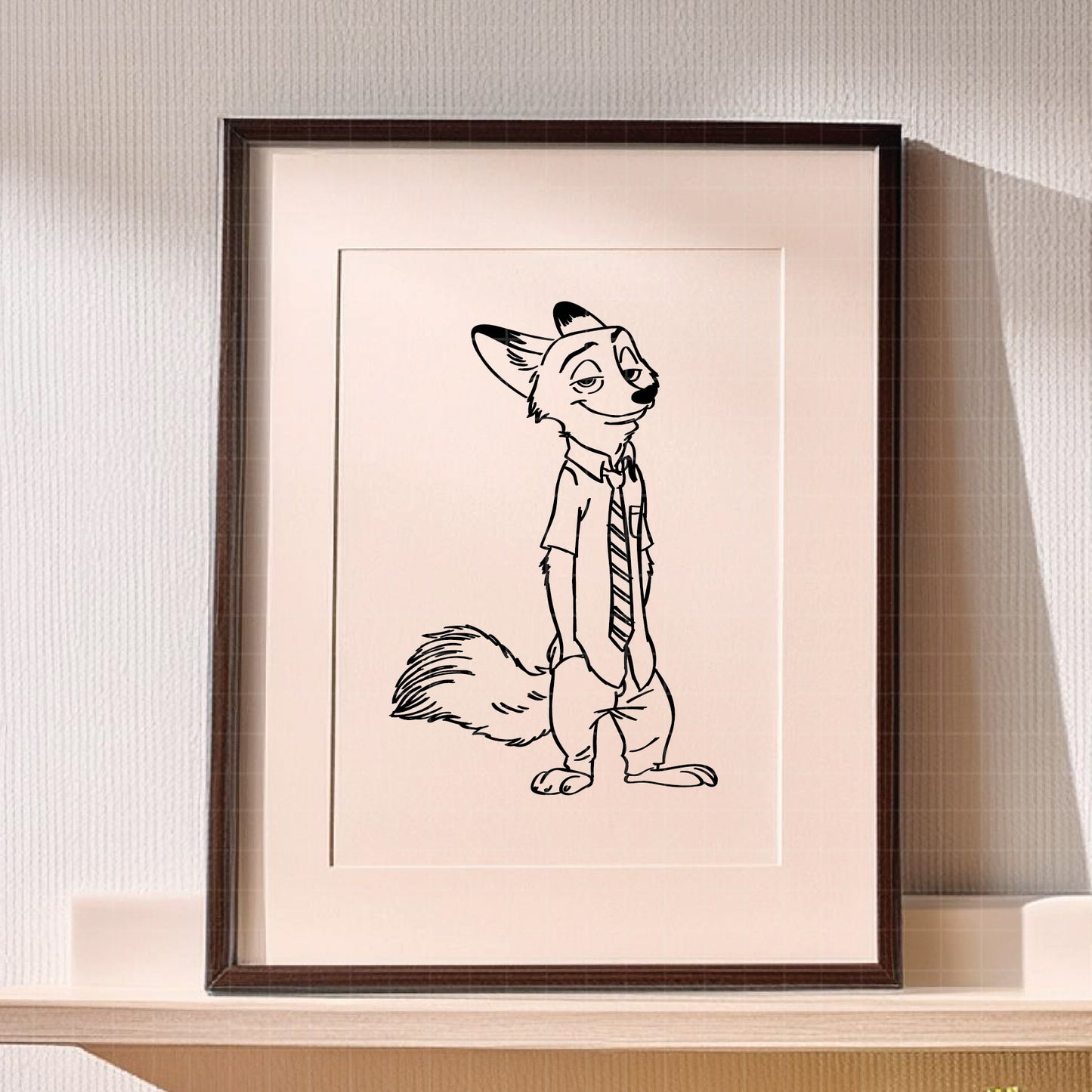 COD2846 - Zootopia SVG, PNG, EPS - Flash line art, Outline clipart vector. Flash having a glass of wine, iconic scenes clipart