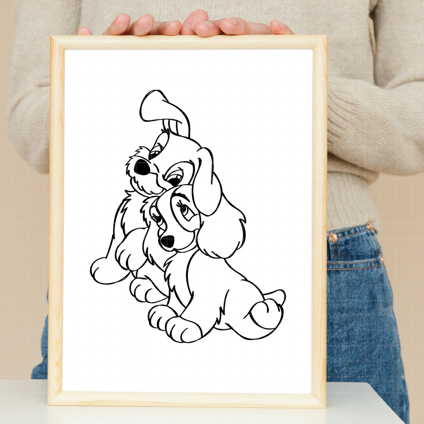 COD2848 - Lady and the Tramp - Digital Download, Instant Download, svg, dxf, eps & png files included!