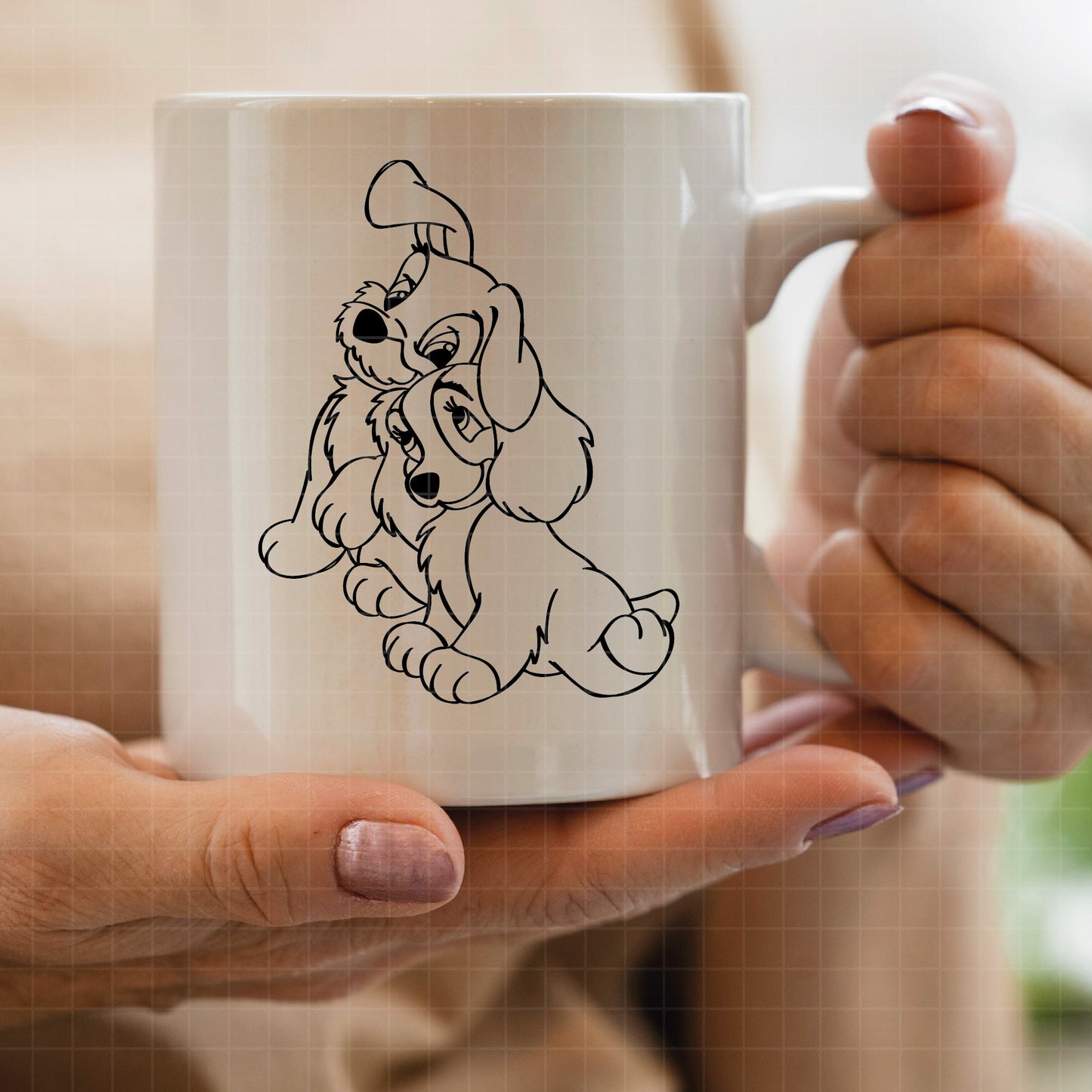 COD2848 - Lady and the Tramp - Digital Download, Instant Download, svg, dxf, eps & png files included!